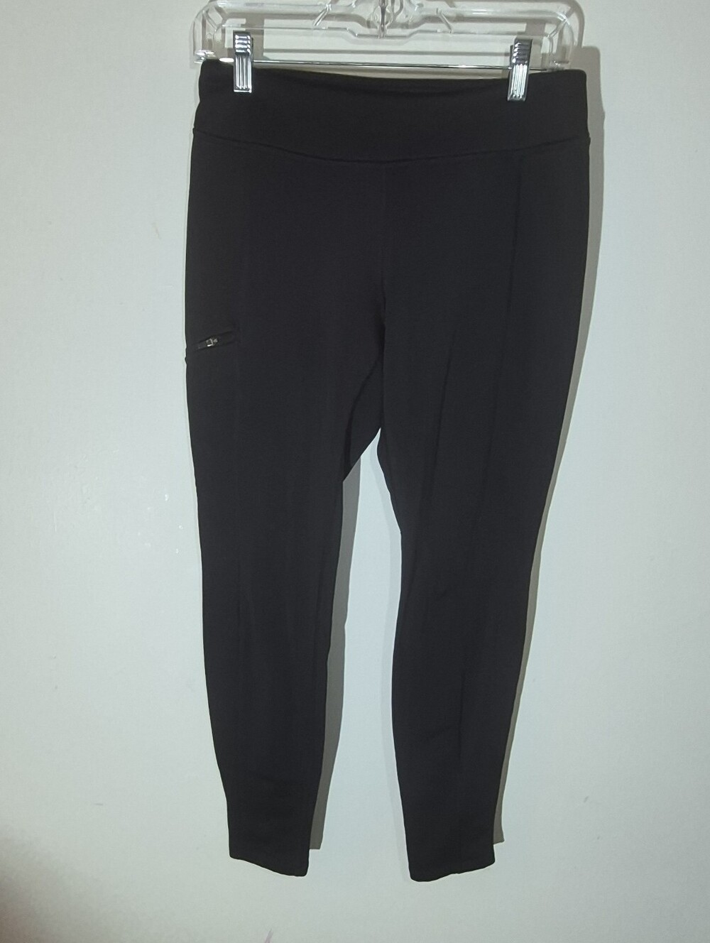 S) Patagonia Fleece Lined Black Zipper Pocket Athletic Leggings